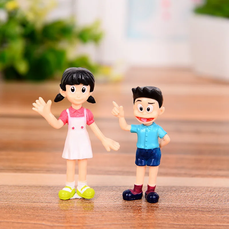 Takeshi-figuras de acción de Shizuka 5, juguetes de Nobi, piezas, Minamoto, Doraemon, Gouda, Nobita, Suneo, Honekawa, Dorami, regalos de cumpleaños y Navidad para niños