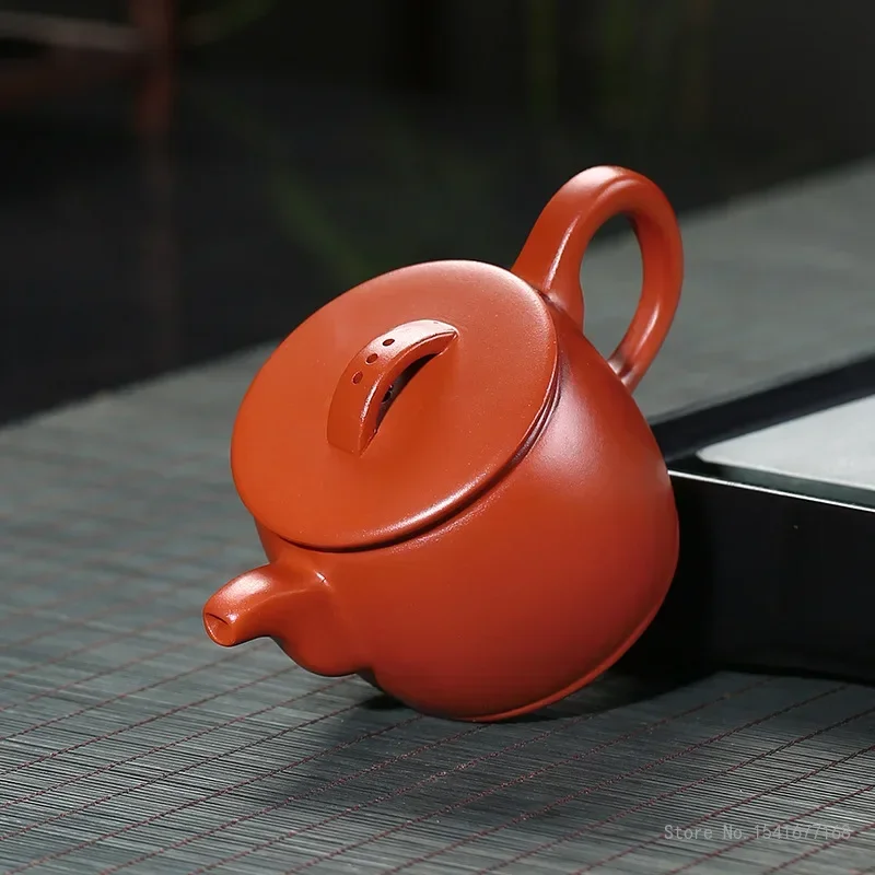 Creative Yixing Purple Clay Pots Raw Ore Vermilion Mud Home Living Room Office Tea Dining Table Items Kung Fu Hanwa Teapot 190ML