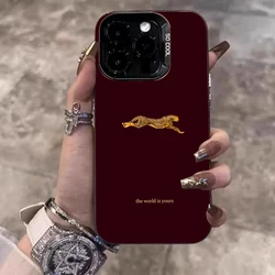 Wine Red Leopard Pattern Matte Texture Phone Case Cover - S22 Ultra (1)