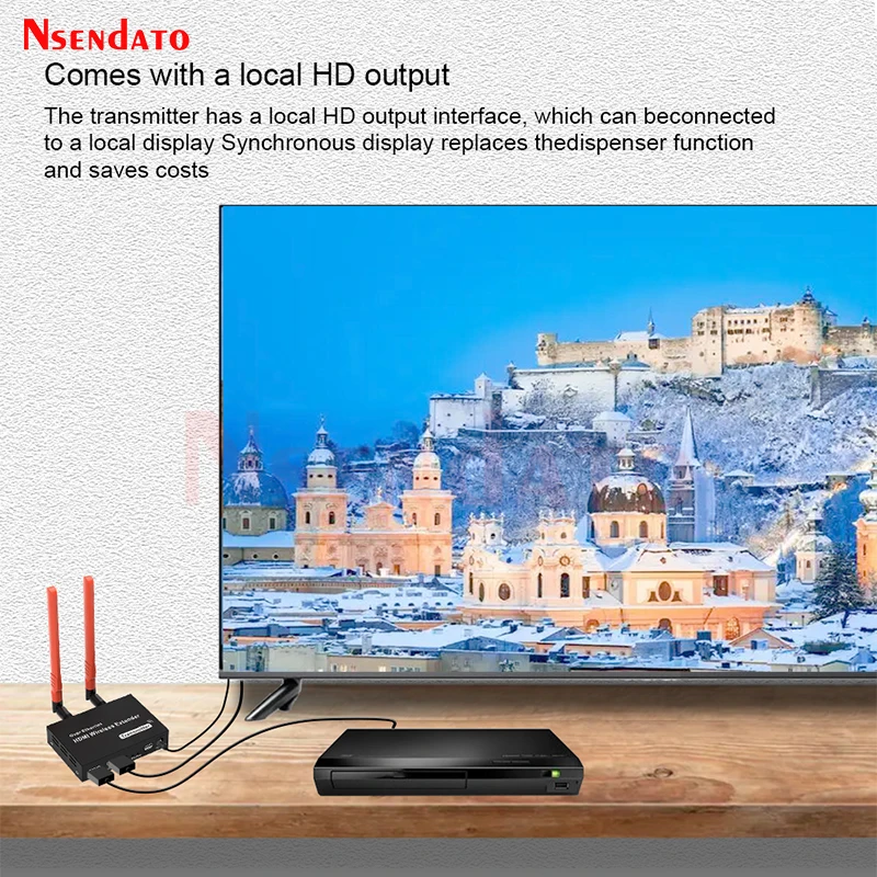 5.8G Wireless HDMI KVM Extender 300m 1080P USB HDMI KVM Wireless Video Transmitter Receiver with IR HDMI Loop-Out For PC TV DVD