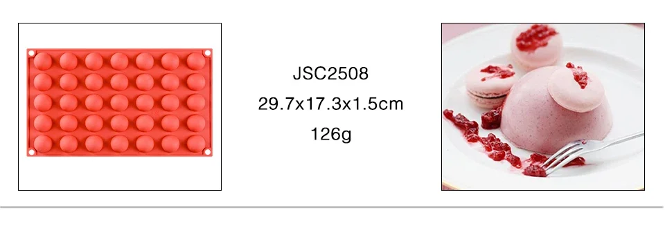 Description Picture 4 of itemSJ 9 Types Half Sphere/Flat Round Silicone Mold Cake Decorating Tools Silicone Mold Chocolate Cookies Sandwich Bakeware