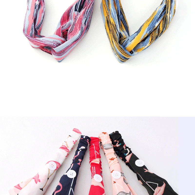 New Spring Summer Sports Hair bands for Women Europe Harajuku Flowers for Headband Leopard Print Retro Casual Beach Outdoor mini hair clips