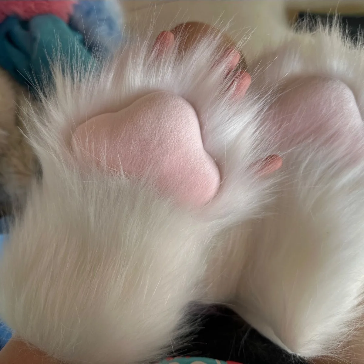 Can be Furry Animal Claws Fursuit Kigurumi Cosplay Furred Gloves Colorful Halloween Crossdressing Cute Gloves