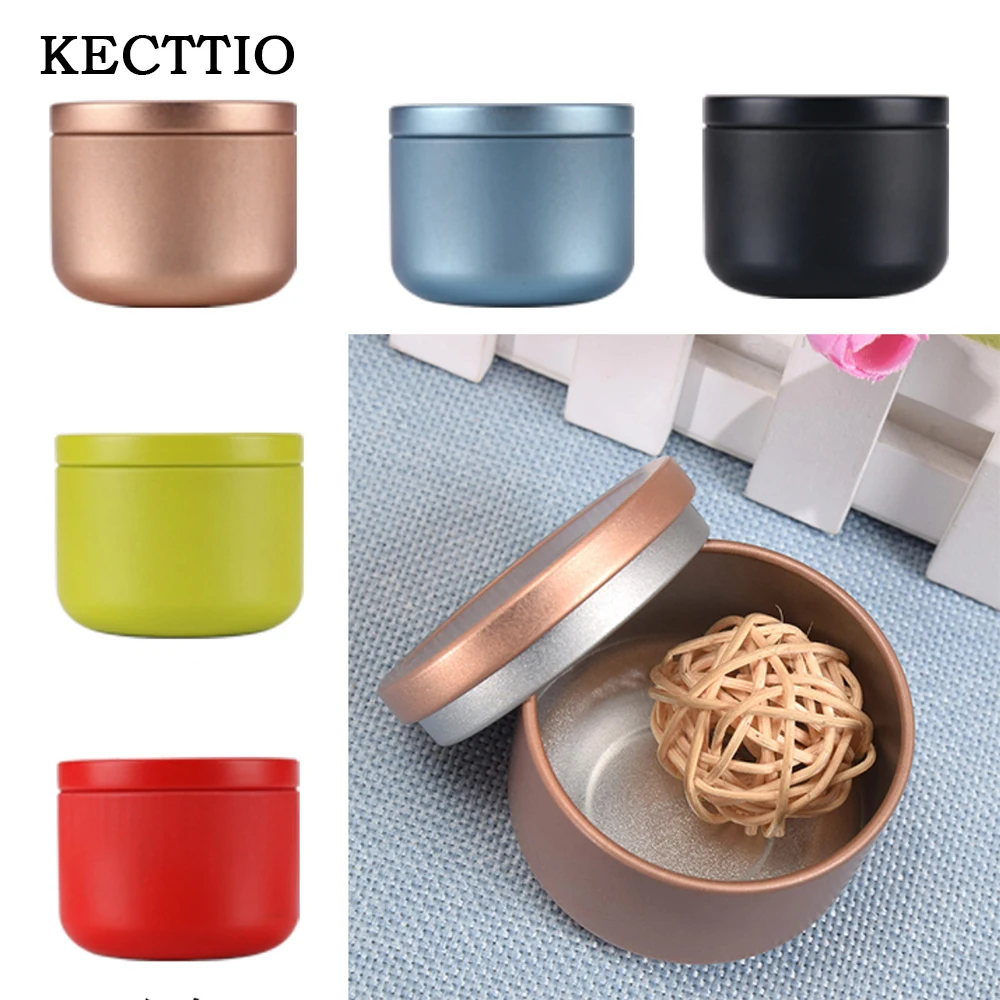 Storage Can 95ML Tea Travel Portable Flower Tea Packaging Sealed Cans Metal Trumpet Creative Black Tea Small Cans Tin Box storage can