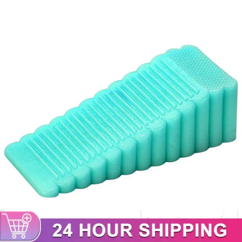 ตัวกั้นกั้นประตูทำจากซิลิโคนเพื่อความปลอดภัยตัวกั้นที่กั้นประตูกั้นประตูลิ่มต่อสำนักงานบ้านประตูด้านหลังตัวยึดป้องกันการชน 1