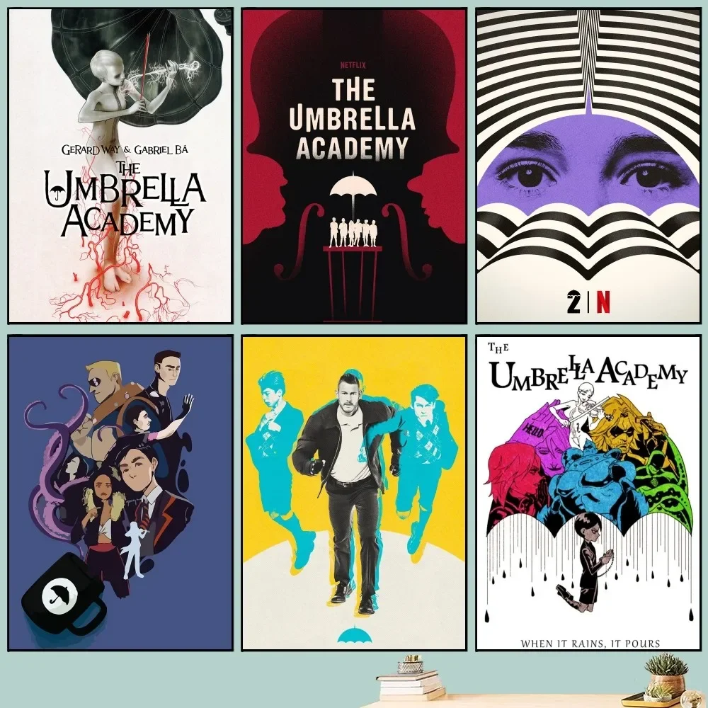 L'Ombrello A-Academy Poster Fai Da Te Vintage Movie Poster Wall Art Painting Study Stickers Small Szie Wall Painting