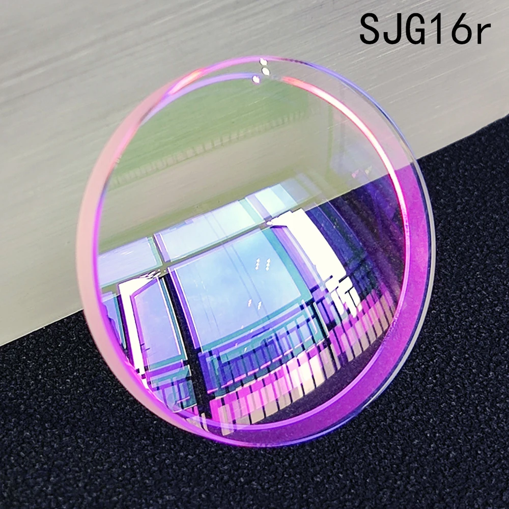 28X5.5X3.3Mm Skx013 Skx015 Cristallo Di Zaffiro Doppia Cupola Blu/Rosso/Trasparente Rivestimento Ar Orologio Vetro Mod Parti Di Ricambio