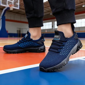 احذية الجري الرجالية 2025 أحذية رياضية رجالي عصرية للاستخدام الخارجي ومضادة للانزلاق أحذية مشي غير رسمية مصممة بنعل سميك 5