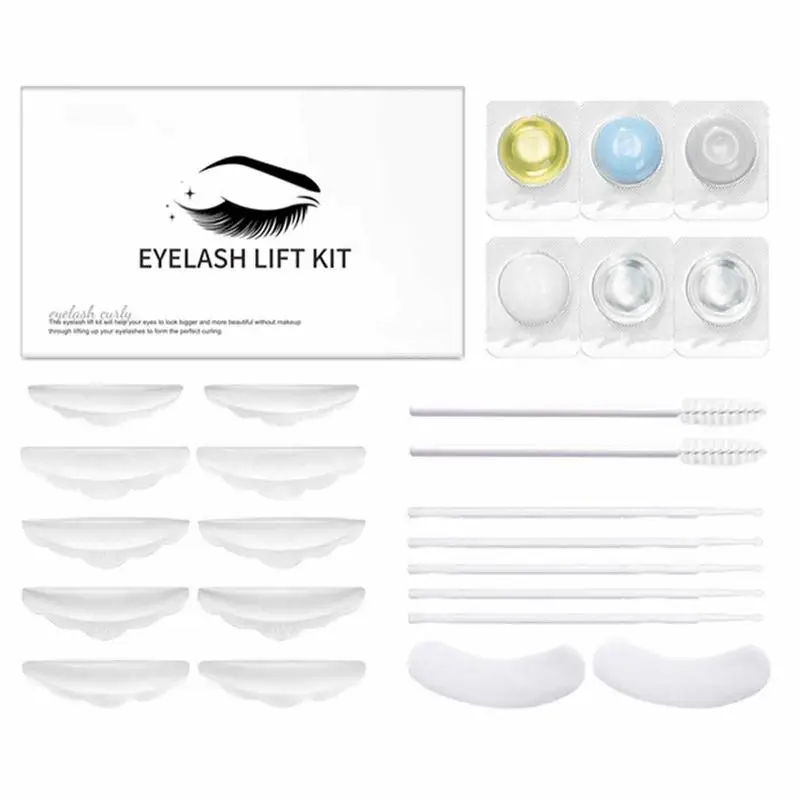 

Eyelashes Lifting Curling Silicon Pad Kit Cold Perm Eyelash Extension Ironing Keratin Wrapping Set For Semi Permanent Curl Wave