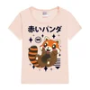 Kawaii Red Panda Kids T-Shirt Summer Printed Short Sleeve O-Neck Fashion Children T-Shirt For Boys Tee Shirt Girls Tops Clothes 3