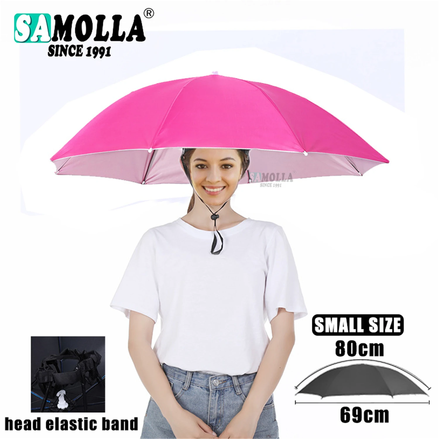 Compact Foldable Waterproof Outdoor Umbrella Hat – Army Green