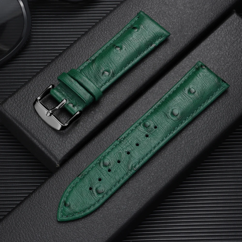 Premium Cowhide Leather Strap with Universal Butterfly Buckle