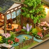 NEW DIY Wooden Miniature Model Kit Bamboo Spring Courtyard Construction Casa 3D Puzzle Dollhouse Home Decor for Friends Gifts 4