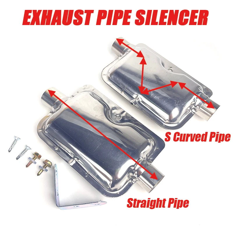24mm Muffler Silencer Straight Pipe S Curved Pipe Car Air Diesel Parking Heater Exhaust Pipe Stainless Iron for Diesel Heater