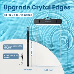 Universal Waterproof Phone Pouch with IPX8 Protection - 7.2 Inch Protective Case for Swimming & Outdoor Activities (Upgraded Version)