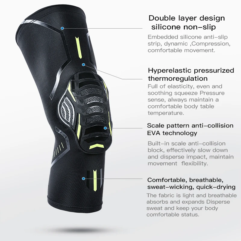 1/2 Pc Knee Brace Compression Knee Support Shockproof Knee Pads Knee Sleeve for Running Arthritis Joint Pain Relief Men Women