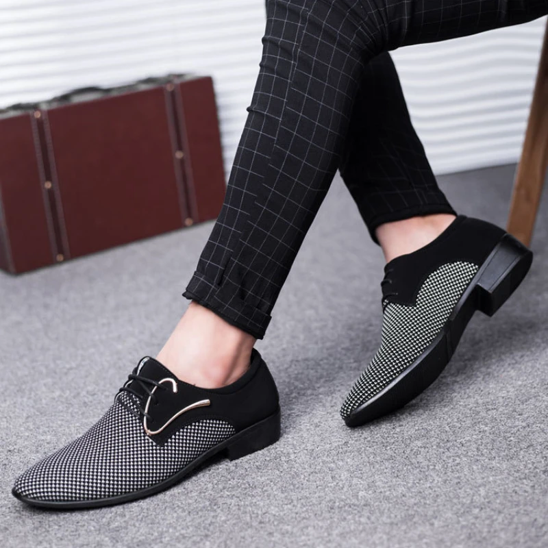 Men\'s Shoes Retro Classic Fashion Luxury Men Shoes Wear-resistant Non Slip Mans Footwear Anti-slip Black Shoes Zapatillas Hombre