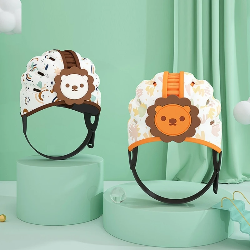 Cartoon Lion Baby Hat Safety Baby Head Protection Helmet Safety Corner Guard Bumper Hat Boys Girls Impara A Camminare Cappello Di Protezione Della Tes