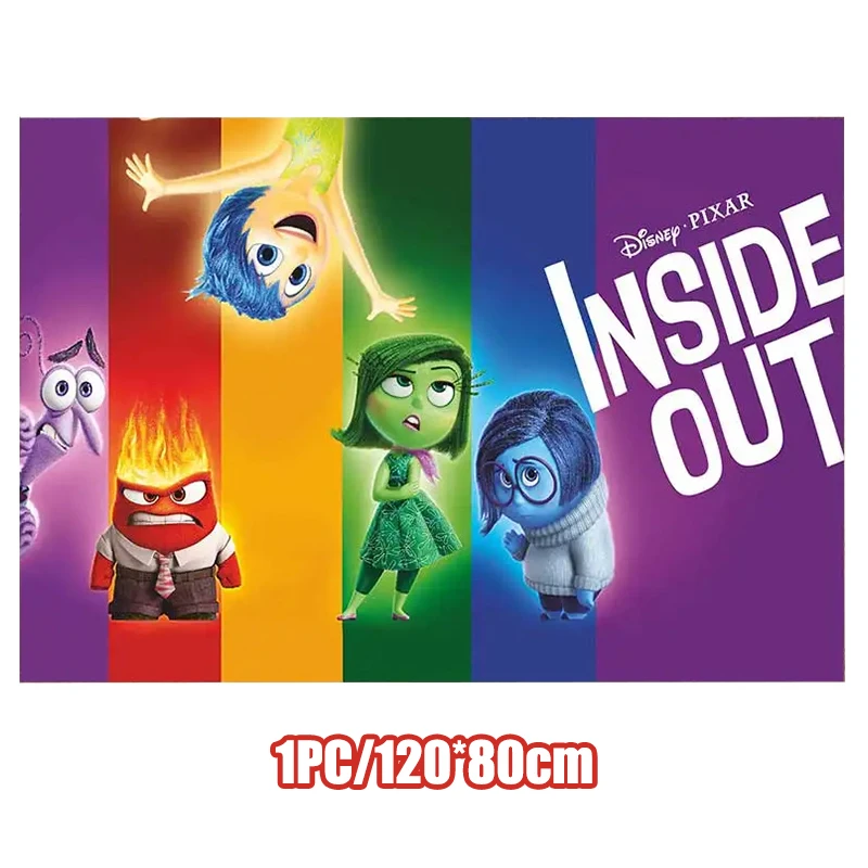 thumbnail image 1 of Decoración de cumpleaños de Disney Inside Out Platos de papel para fiesta de dibujos animados Inside Out Servilletas Vasos Globos Suministros para eventos Baby Shower Niños, 1 of 5