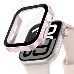Premium Tempered Glass Screen Protector Cover for Series 9-7-8 45mm (Matte pink 07)