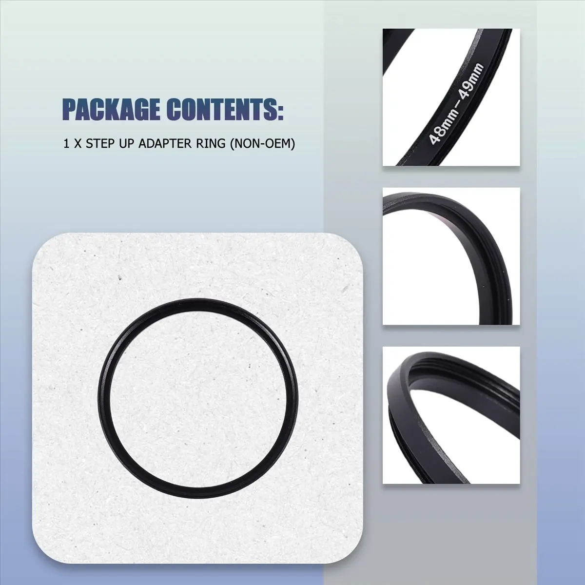 48mm49mm 카메라 필터 렌즈 48mm-49mm 스텝 업 링 어댑터-A76U