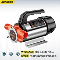 Pompe Électrique DC 12V 24V 48V 220V pour Huile et Eau Portable Haute Puissance Usage Industriel ou Véhicule Pompe Diesel avec Poignée 6