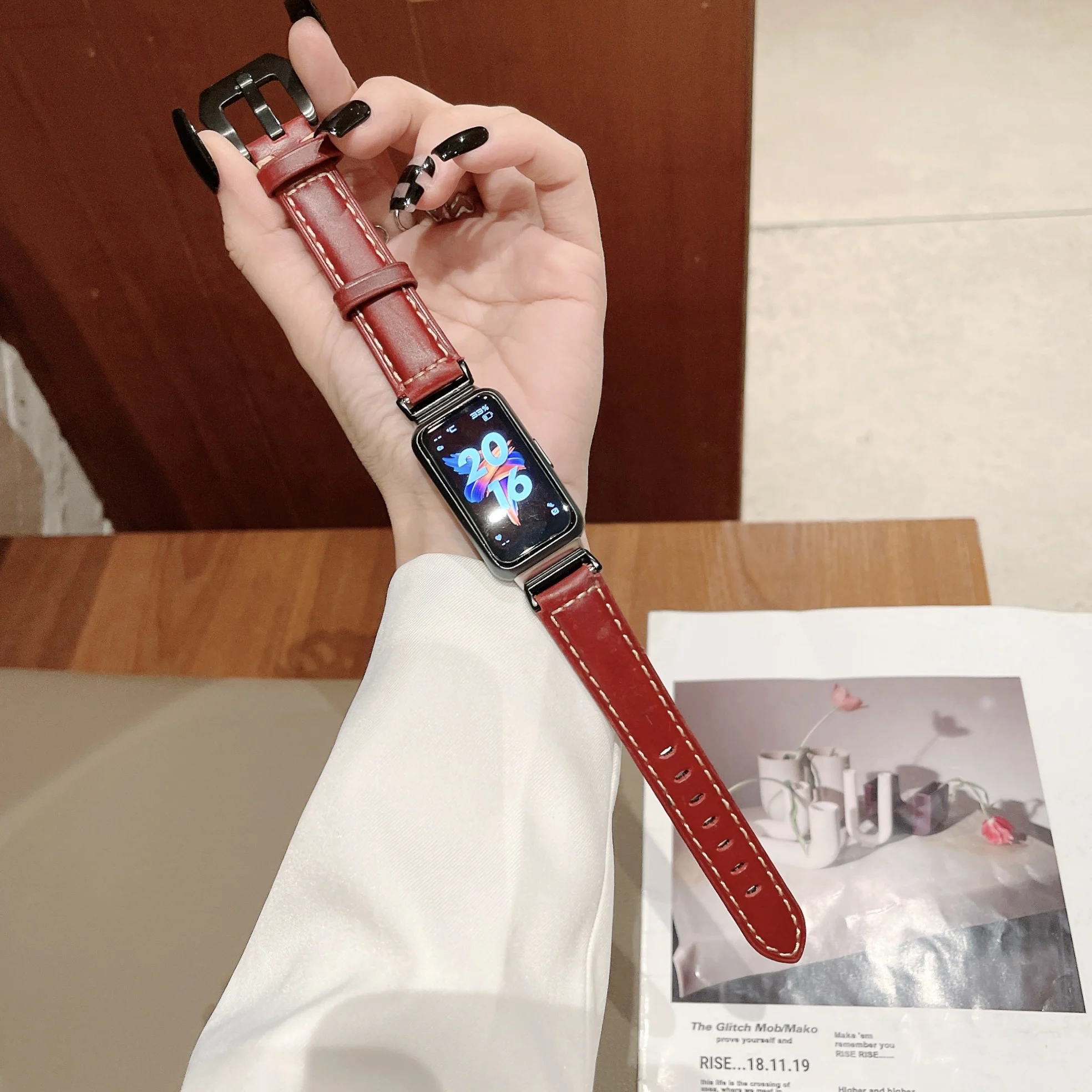 Leather Strap For Huawei watch band 7 Sport Smart Bracelet Replacement Wristband Correa Accessories For Huawei band 7 strap Belt