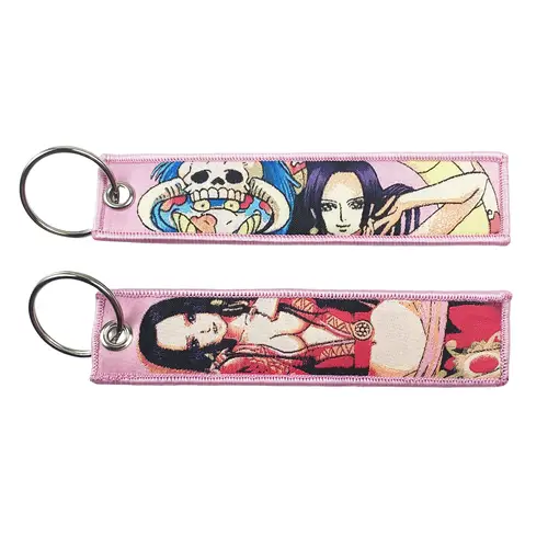 One Piece Anime Key Chains with Cute Jet Manga Embroidery Fashion Key Tag for Jewelry Accessory Key Ring Holder Gift Anime Fans - Image 20