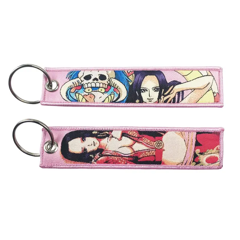 One Piece Anime Key Chains with Cute Jet Manga Embroidery Fashion Key Tag for Jewelry Accessory Key Ring Holder Gift Anime Fans - Image 20