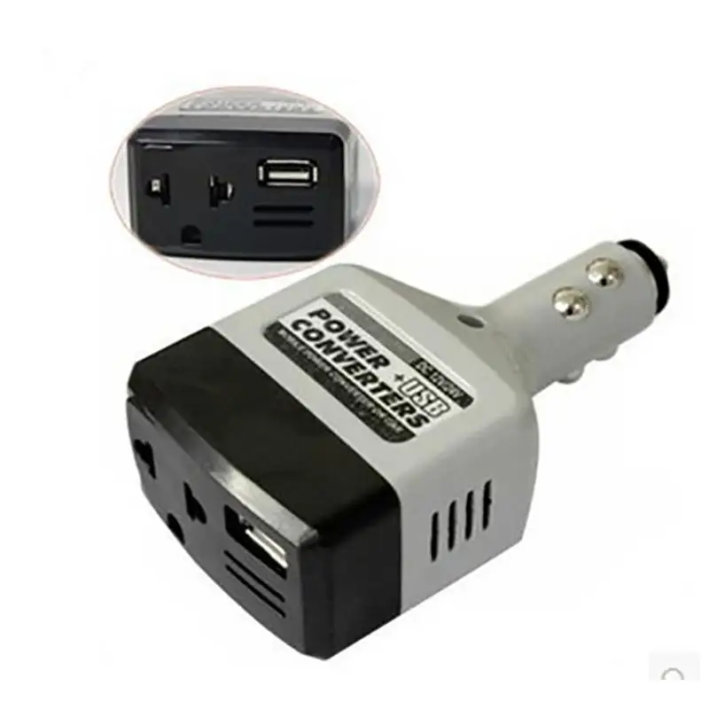 

Car Power Converter Inverter 12V/24V for 220V Adapter Charger Car Cigarette Lighter Socket Power+USB Converter