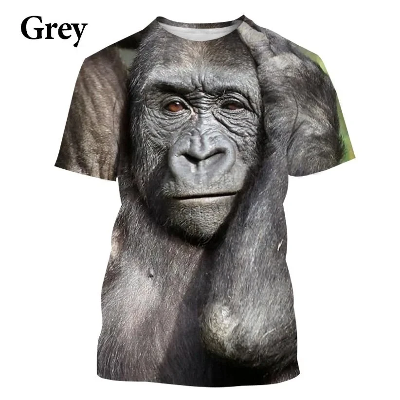3D Gorilla Print Herren T-Shirt & Shorts Set - Sportoutfit Für Sommer & Training