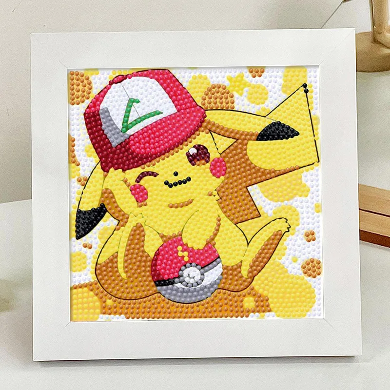 Kawaii Pokemon Pikachu Painting Diamond Drawing Sticker Frame Kids Handmade Kits  Art Diy Diamond Drawing Patch Gift For Children - AliExpress