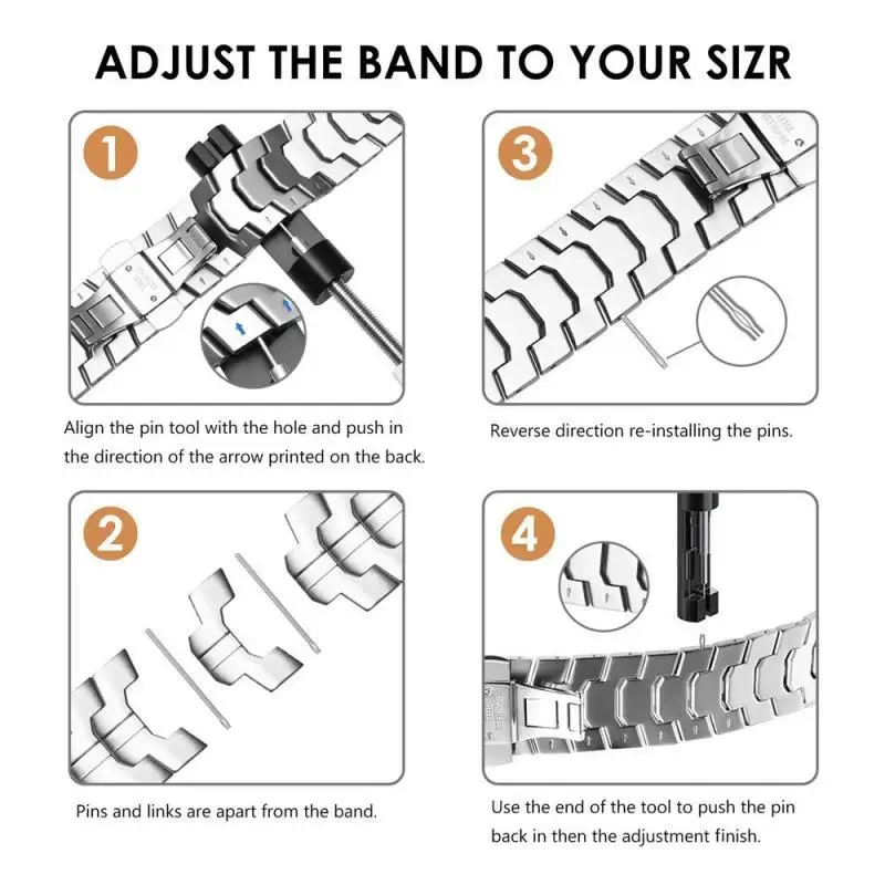 Quick Fit Stainless Steel Watch Strap, 22mm/26mm