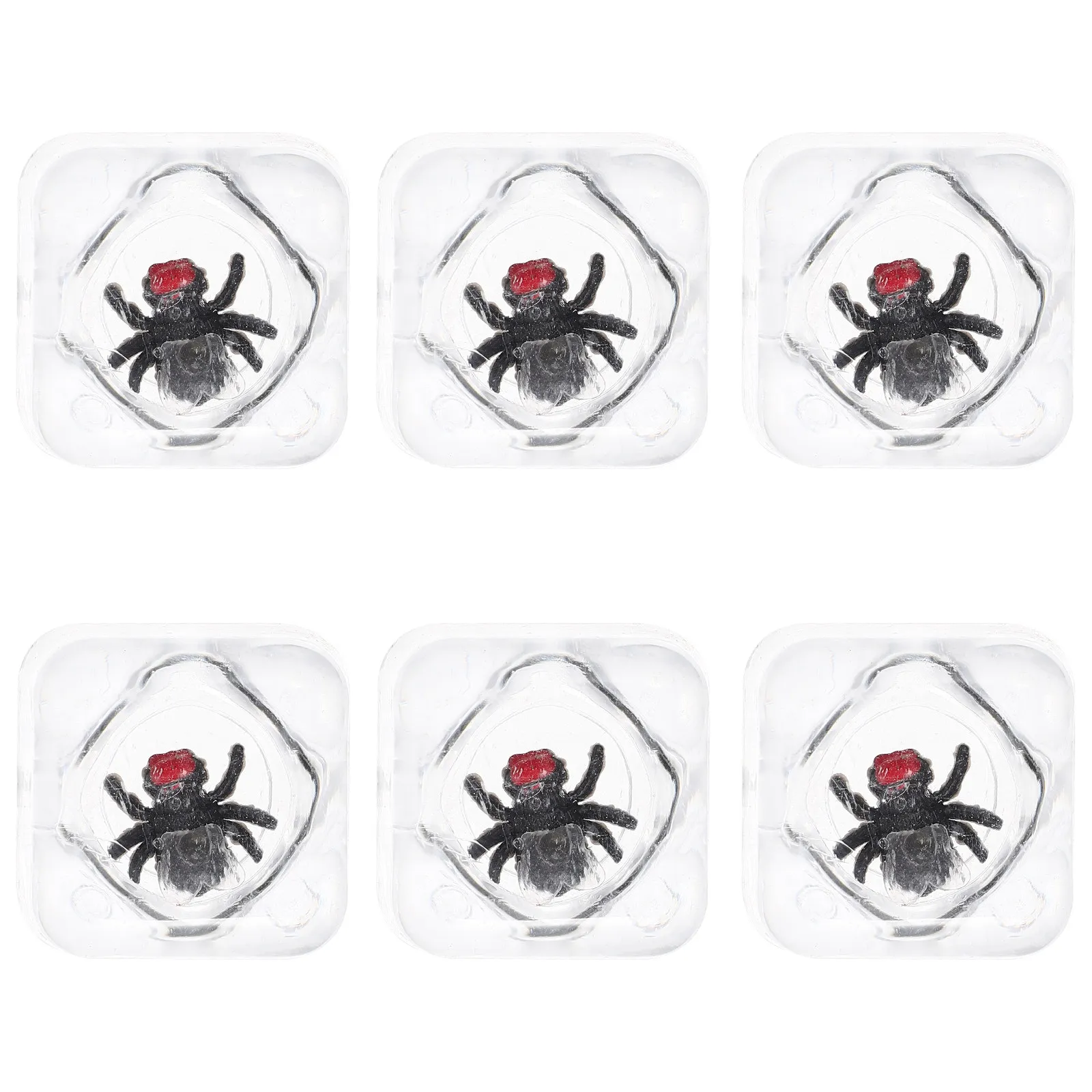 6Pcs 장난용 시뮬레이션 얼음 조각(벌레 포함) 파티 할로윈 축제 재사용 가능한 현실적인 얼음 조각 소품 게임용 장난감