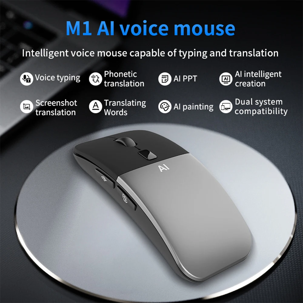 Wireless Voice Transalate AI Mouse 116 Languages Speech to Text and  226 Languages Translation Support Screenshot/Real-time
