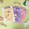 Sanrio A4 Hello Kitty File Clipboard Folder Board Cinnamoroll Kuromi Multifunctional Students office Writing Board Clip Folder 4