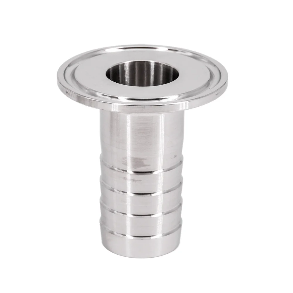 Pipe Fitting 6 8 10 12 14 16 19 25 32 38 mm Hose Barb 0.5" 1" 1.5" 2" Tri Clamp SUS 304 316L Stainless Steel Sanitary