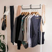 Multifunctional Hook Space Saving 5-hole Plastic Hanger Simple Folding Windproof Hanger Suitable Apartments Dormitories Families 2