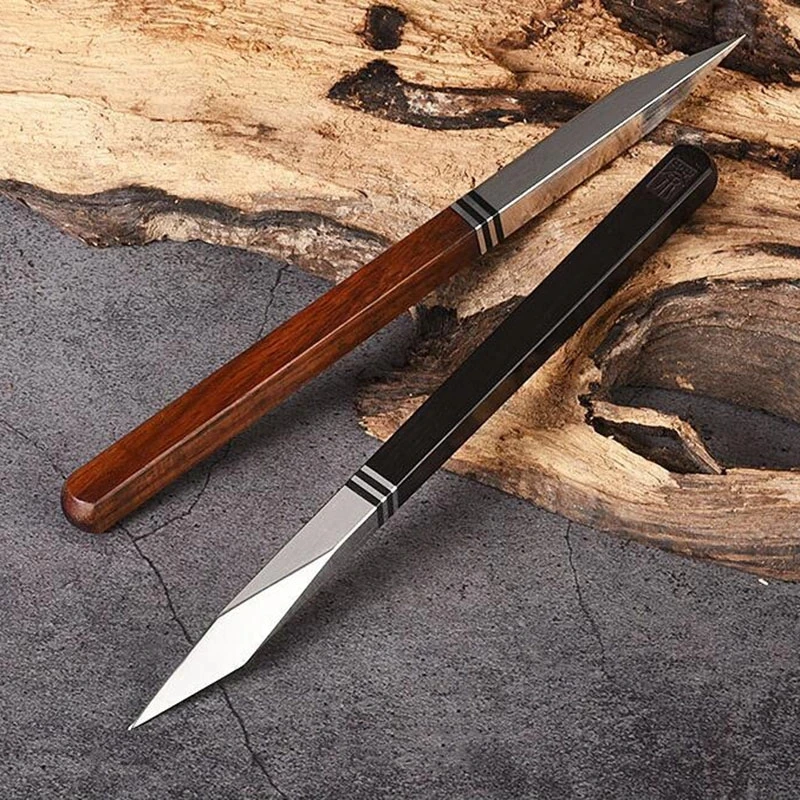 Tea Cutter Tea Making Tools 1Pcs tea knife Stainless steel Damascus pu erh tea Wooden handle pry cone Chinese Style Gift