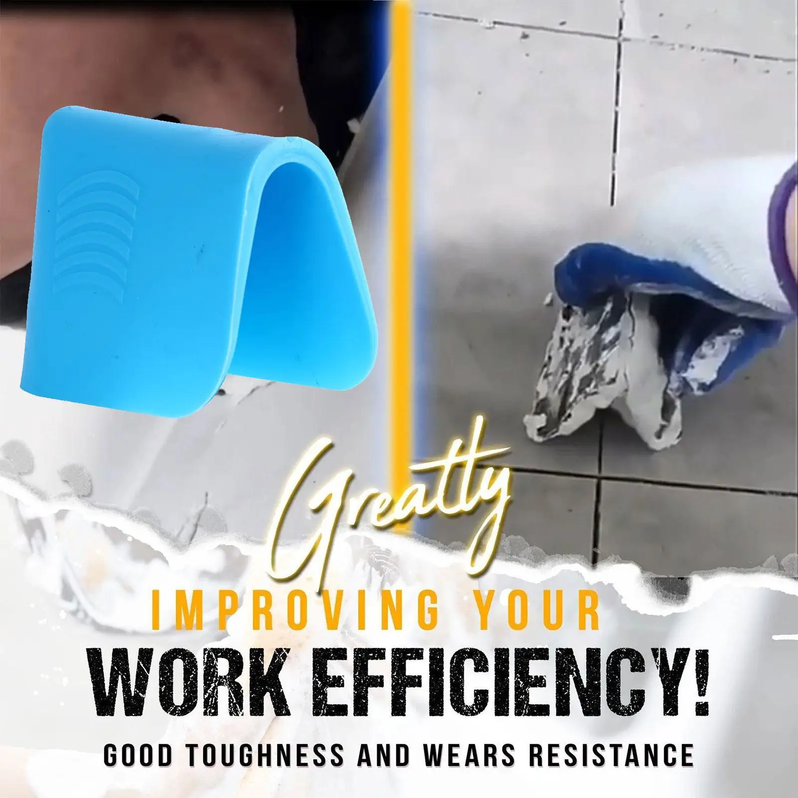 1pc Caulking Finisher Tool Rubber Caulking Finisher Tile Grout Tool Sealant Smooth Scraper Grout Filling Beautify Tool 6