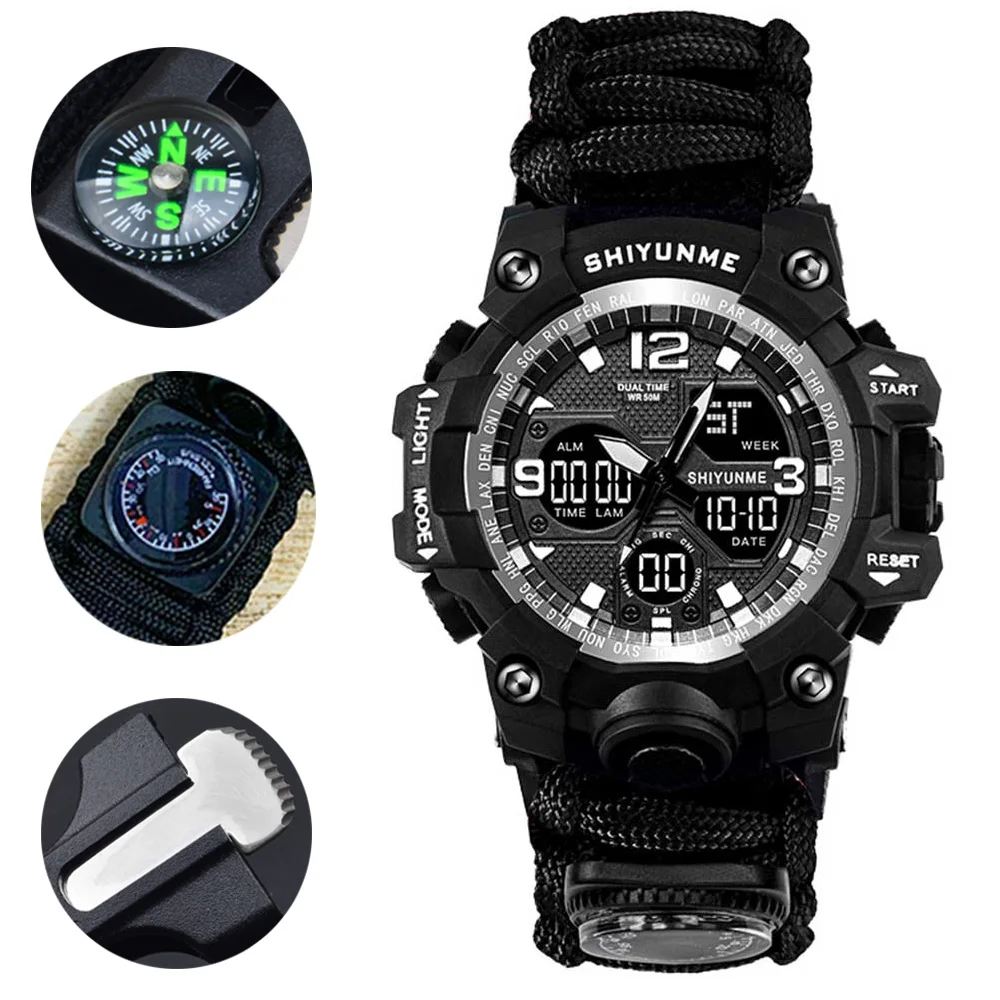 SHIYUNME Outdoor Men Military Quartz Watch Waterproof