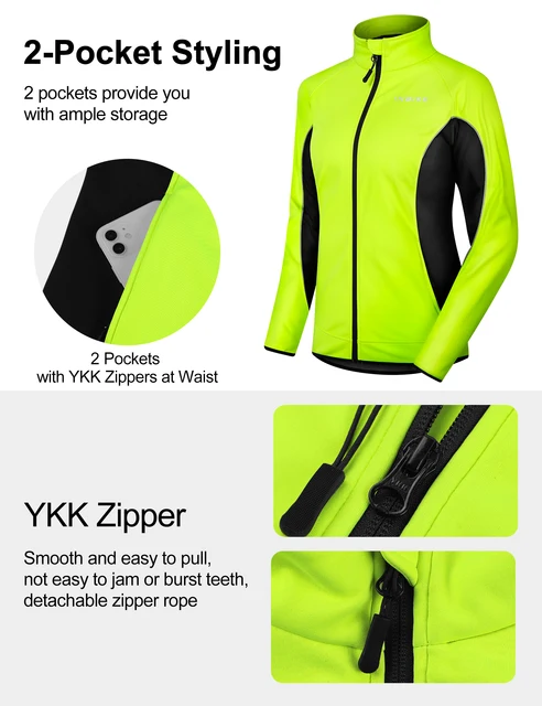 INBIKE Winter Women Cycling Jackets Thermal Fleece Biking Clothes Bicycle Road Bike Windbreaker MTB Reflective Jacket  for Women