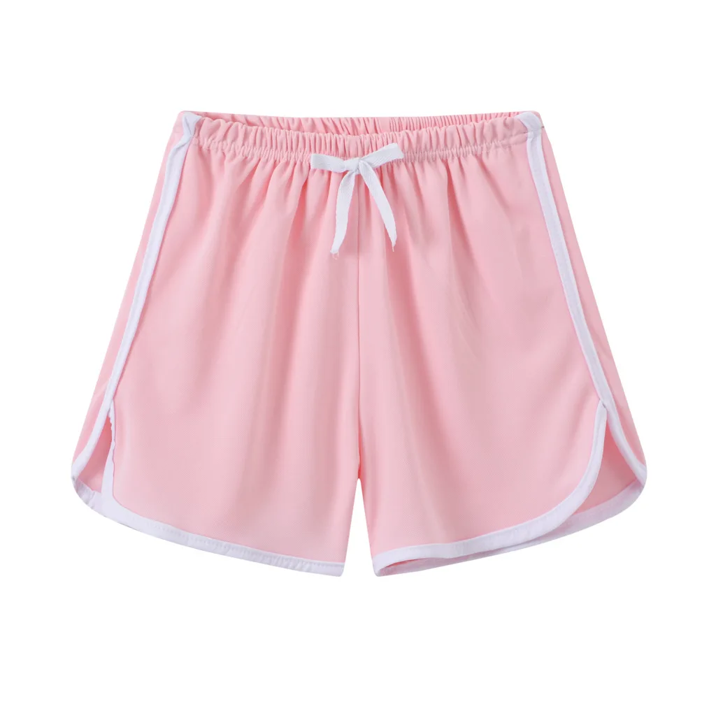 Kids Girls Beach Shorts Pull-on Summer Graphic Active Shorts Little Girls Swim Short Pants Decorative Drawstring Bathing Shorts 2