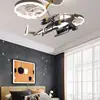 Aircraft fan light, children's room, boy's bedroom, chandelier creative, Avatar combat helicopter model, room lighting decoratio 5