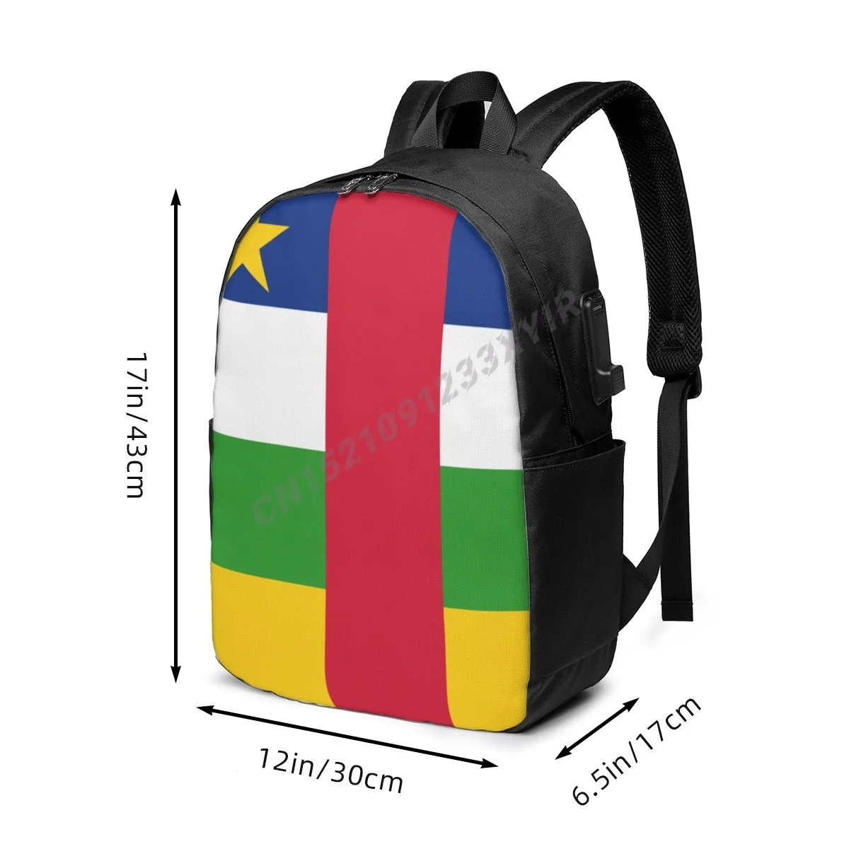 Backpack central african republic flag country map it s in my dna fans student schoolbag travel