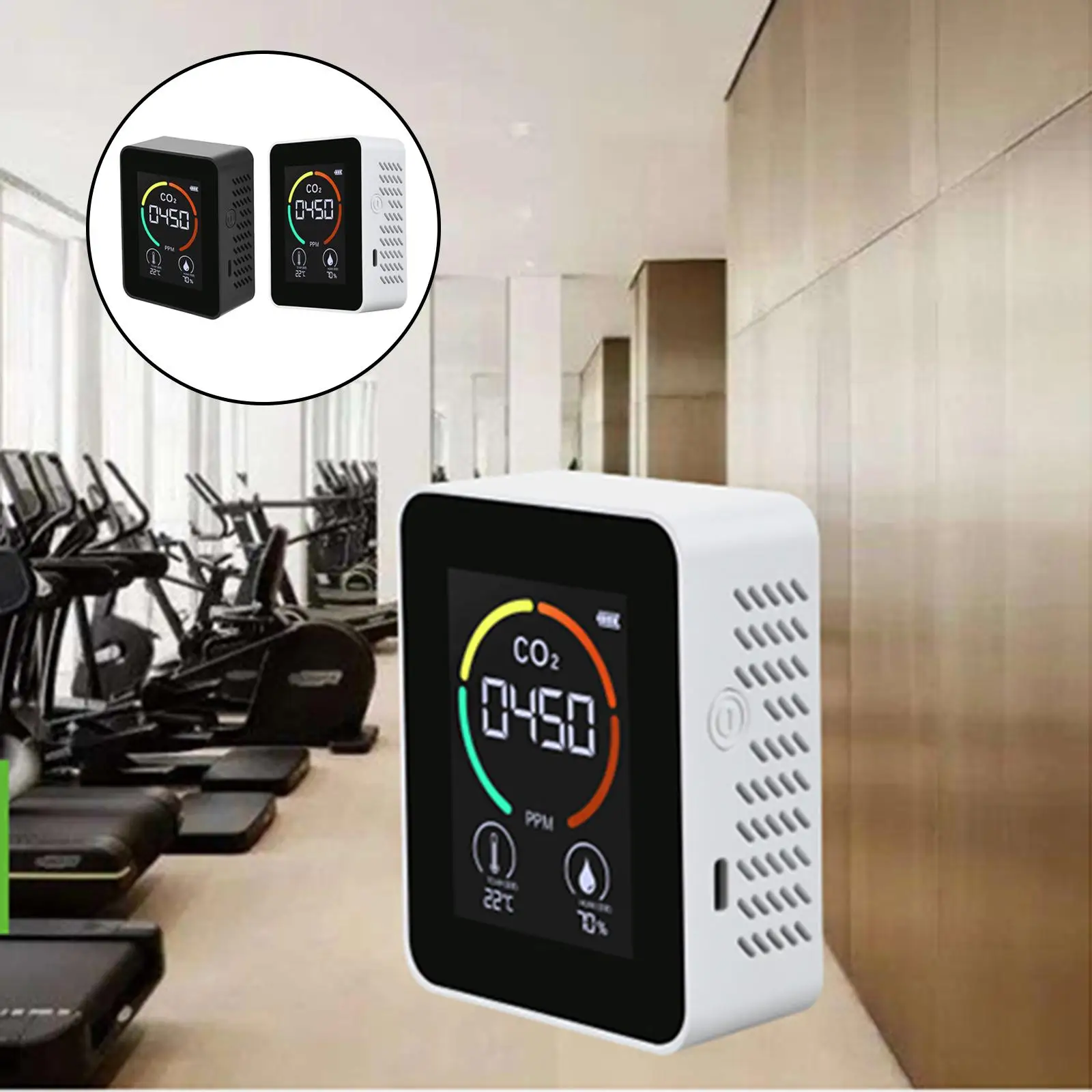 Indoor Air Quality LCD for 2000 MAh Temperature And Humidity Professional Detector Exactly 400 500