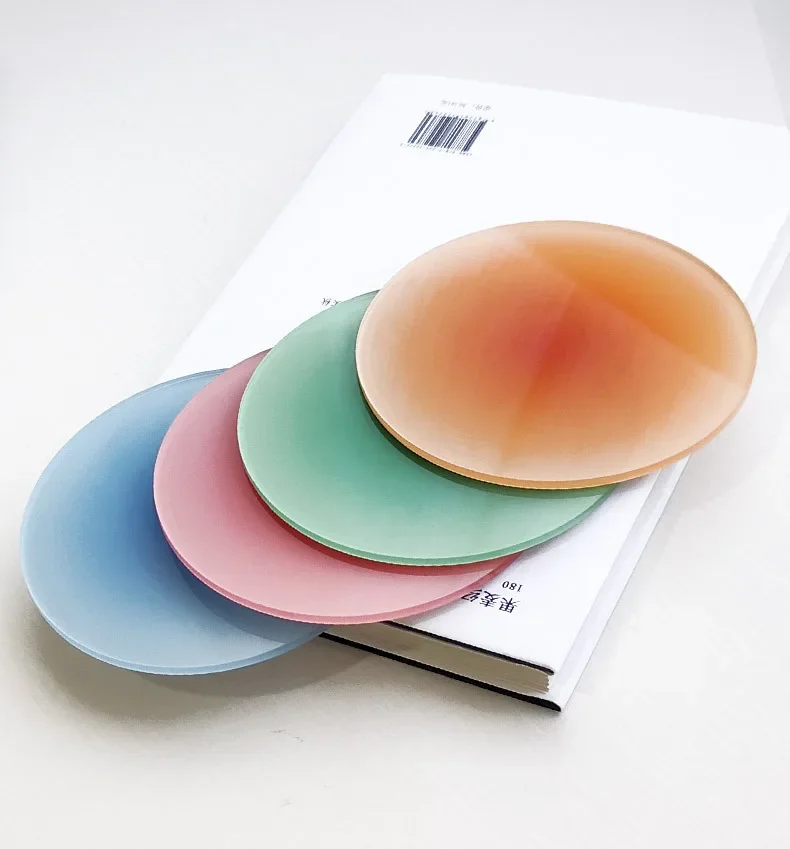 coaster set coasters Gradient Colour Non-slip Acrylic Coasters Photo Props Bar Cafe Desktop Decorations Mug Cup Mat
