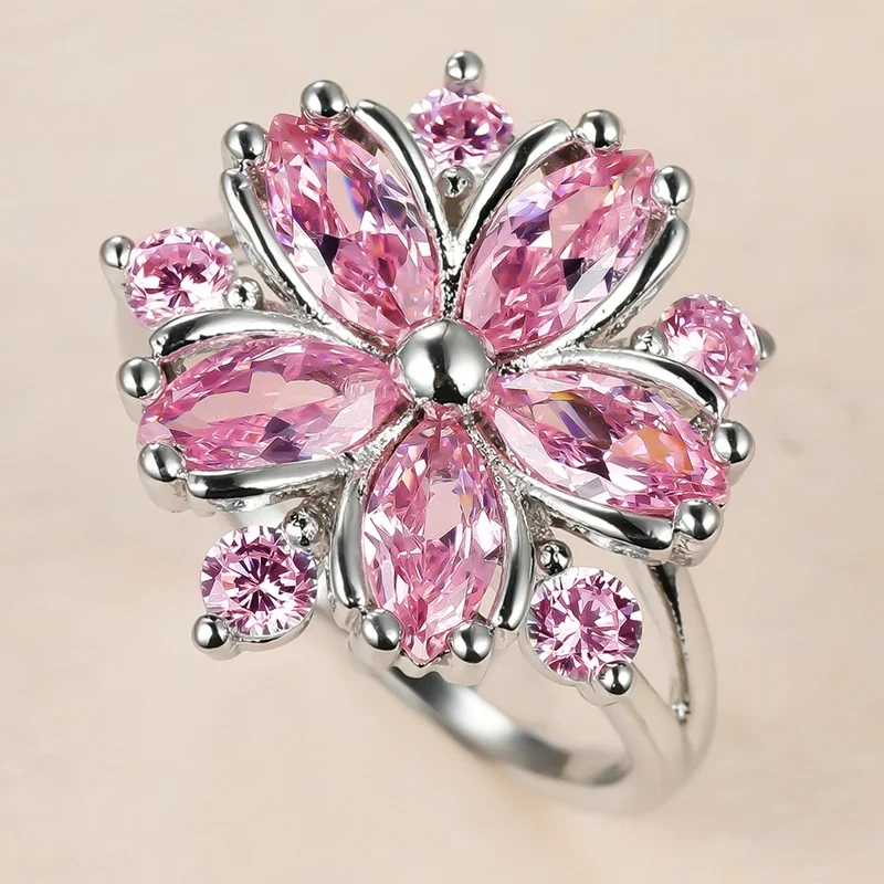 Shiny Zircon Ring Bridal Wedding Accessories Jewelry Headwear