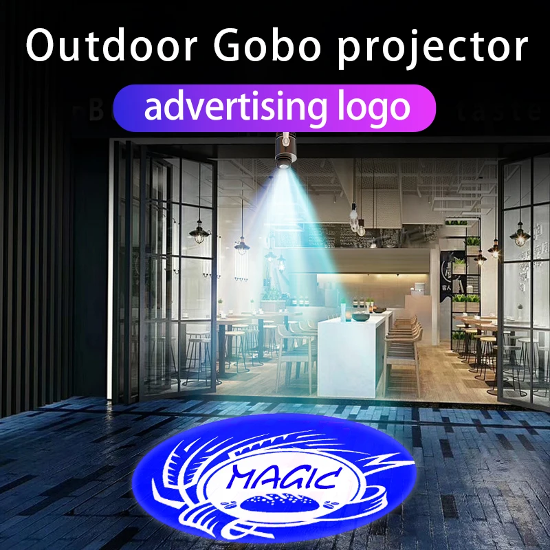 防水屋外ゴボプロジェクションランプ,広告画像,LEDドアヘッド,静的ロゴプロジェクター AliExpress