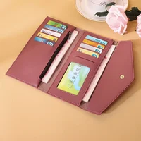 Fashion Women Wallets Simple Zipper Purses Black White Gray Red Long Section Clutch Wallet Soft PU Leather Money Bag 2